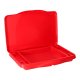 Portable Folding Car Tray for Kids with Storage Compartment, Red