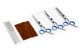 Grooming scissors set for dogs and cats with comb and case Petsi
