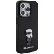 Karl Lagerfeld Glitter Ikonik Logo Case for iPhone 15 Pro Max, Black