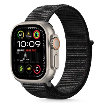 Tech-Protect Nylon Strap for Apple Watch 44 / 45 / 46 / 49 mm, Black