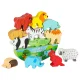 Wooden Balancing Animal Game Safari Montessori