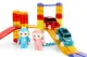 Multistore Magnetic Blocks & Car Track, 154 Pieces, LED Cars