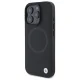 BMW iPhone 16 Pro Max Case Sign Leather Half Textured MagSafe, Black