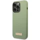 Guess iPhone 14 Pro Max Case Silicone Logo Plate MagSafe, Green