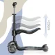 Nukido Flippo Kids 3-Wheel Scooter with Seat, Black
