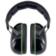 Uvex K10 Hearing Protection Earmuffs, Black/Green