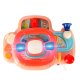 Interactive Musical Steering Wheel Toy for Strollers with Lights and Sounds, Pink