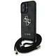 Guess 4G Big Logo Cord Strap Crossbody Case for iPhone 16 6.1\", Black