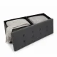 Foldable Upholstered Pouf with Storage, Dark Grey