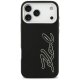 Karl Lagerfeld FW Grained Signature Logo Phone Case Cover iPhone 17 Pro Max - Black