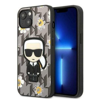 Apple iPhone 13 mini 5.4" Karl Lagerfeld Flower Ikonik Karl Case Cover, Black