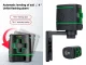 Cross Line Laser Level, 15m, Green Beam
