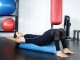 4FIZJO PENTAGRAM Masāžas Jogas Fitnesa Pilates EVA Putu Rullis 90cm, Melns | Massage Fitnes Pilates Foam Grid Roller
