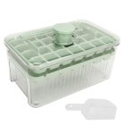 Ledus kubiņu paplāte ar vāku un kausiņu, 56 gab., zaļa