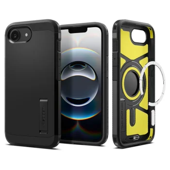 Spigen Tough Armor MagSafe Case for iPhone 16e / 17e - Black