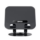 BWOO Rotating Aluminum Tablet Stand and Laptop Holder for Desk, Black