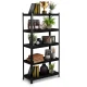 Humberg HR-851 Metal Storage Shelving Unit 180x90x40 cm, Black