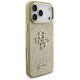 Guess Fixed Glitter Big 4G Metal Frame Phone Case Cover iPhone 17 Pro Max - gold