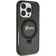 Guess iPhone 15 Pro Max Case Ring Stand Script Glitter MagSafe, Black