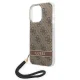 Guess Print 4G Cord Case for iPhone 14 Pro Max - Brown