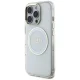 Guess IML Metal Colored Circle MagSafe Case for iPhone 16 Pro - White