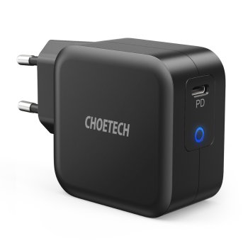 Choetech GaN USB Type C sienas lādētājs 61W Power Delivery, melns (Q6006)
