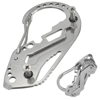 Multifunctional Survival Carabiner Keychain Multitool, 8.5x4.5 cm