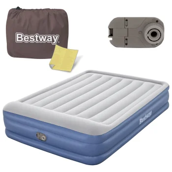 Bestway 67630 Inflatable Air Mattress 203 x 152 x 46 cm with Built-in Pump
