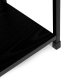Modern Loft 2-Tier Shelf Unit Bedside Table, Black ModernHome
