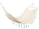 Double garden hanging hammock with frame, boho style