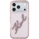 Karl Lagerfeld IML Big Signature Resin Metal Frame Case for iPhone 18 Pro Max / 17 Pro Max - Pink