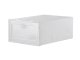 Shoe Organizer Box Stackable Clear Plastic Containers with Lids, Foldable Modular Storage
