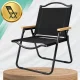 Folding Metal Garden Chair for Patio and Camping 120 kg, Black