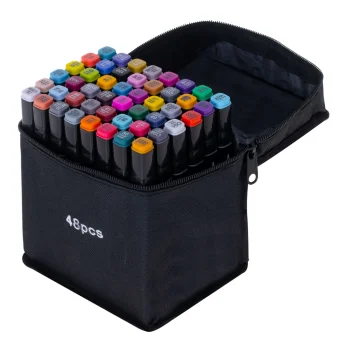Double-Sided Alcohol Markers in Case 48 pcs + Stand