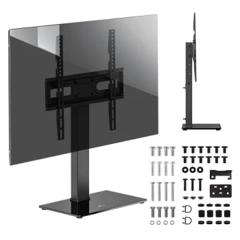 Maclean MC-1240 Universal TV Stand, 32-65", up to 40 kg, VESA 400x400, Black