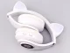 Wireless Bluetooth Cat Ear Headphones with LED Lights, FM Radio, Micro SD, White