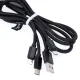 Maxlife 3-in-1 USB Cable - Lightning / USB-C / microUSB 1.0 m 2.1A, Black