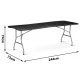 Plonos 440101 Folding Garden and Catering Table 244 cm, Black