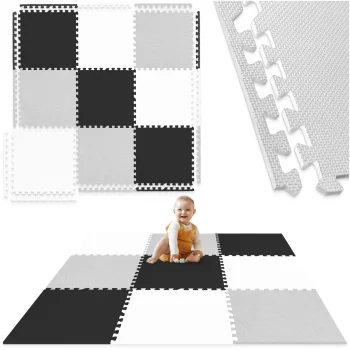 4Fizjo Kids Educational Foam Puzzle Mat 180x180cm, Grey