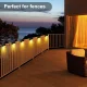 4 Pcs Solar LED Deck Lights Outdoor Path Garden Pathway Stairs Step Fence Lamp