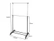 Rolling Clothes Rack, Adjustable Height, Black