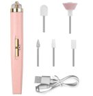 Electric Nail Drill 5 in 1 Kit for Manicure and Pedicure, Portable E-File, Pink