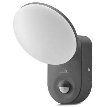 Maclean MCE367 LED Wall Light with PIR Sensor, 15W, 1100lm, IP65, Grey