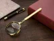 Handheld Reading Magnifying Glass, 6x Magnification, Gold