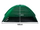 Half-Open Beach Tent with UV Protection and Carry Bag, Green/Black