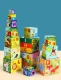 Bakalu Wooden Stacking Tower Alphabet & Animals Learning Game
