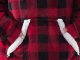 Oversized Hoodie Blanket with Hood and Giant Pocket, Red Plaid