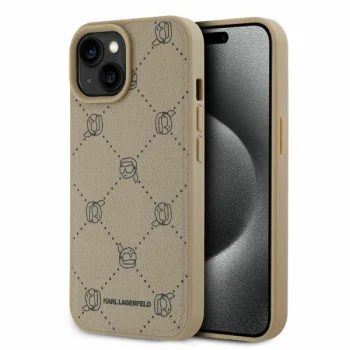 Karl Lagerfeld iPhone 15 Case Magsafe Karl Heads, Beige