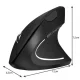 Izoxis 21799 Wireless Vertical Ergonomic Mouse, Black