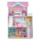 Wooden 3-storey Doll House with Elevator and LED Light